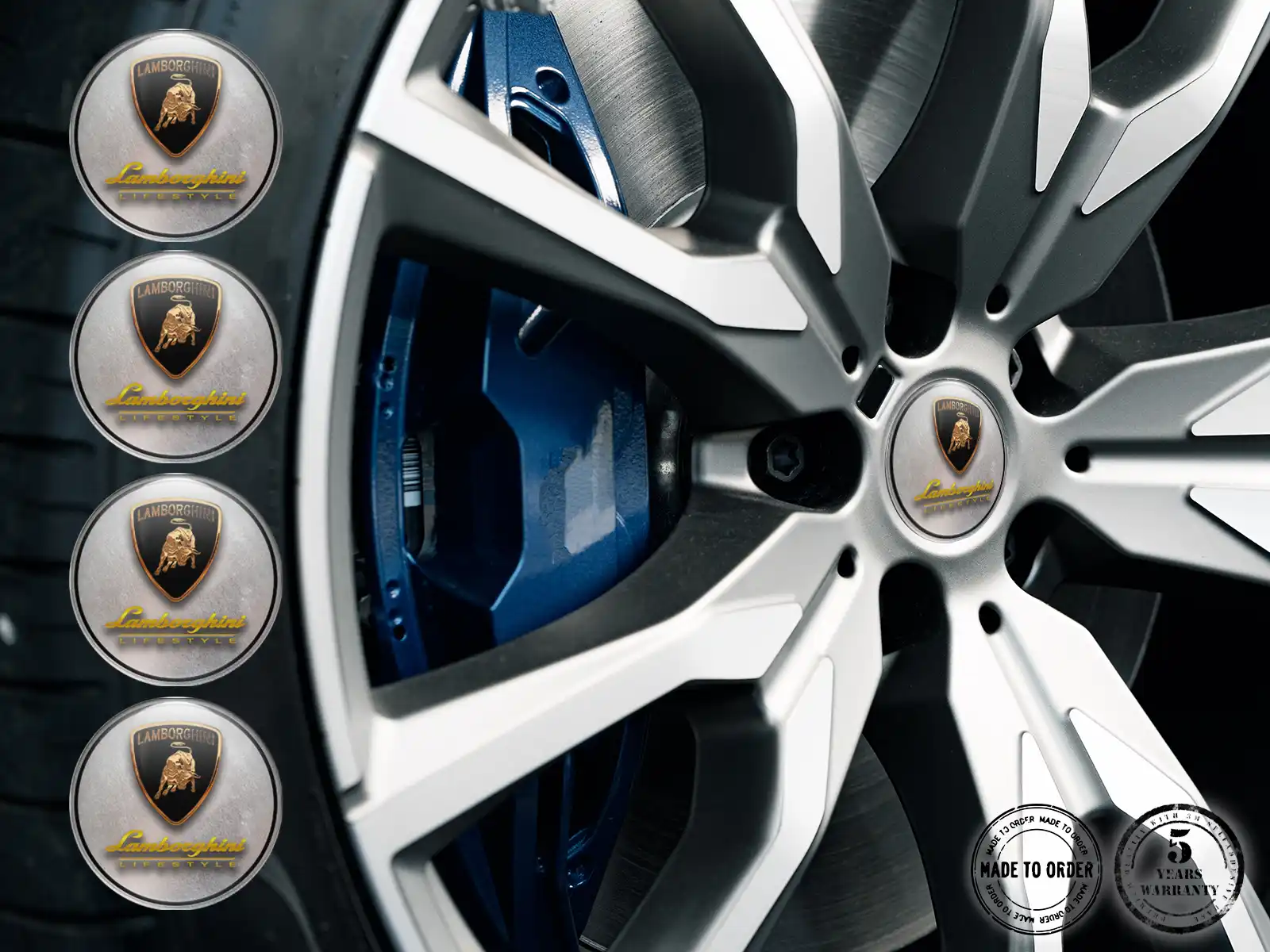 Lamborghini Decalcomania Cerchio Auto Emblemi Alta Qualità